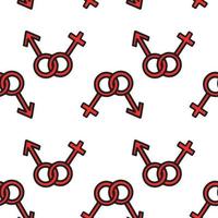 seamless pattern of Female and male gender symbols vector