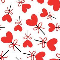 Seamless pattern with candy for valentines day. Vector illustration