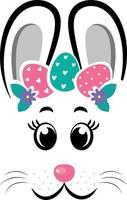 Kawaii Easter Bunny. Vector illustration