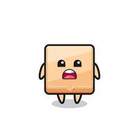 pizza box illustration with apologizing expression, saying I am sorry vector