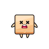 the dead pizza box mascot character vector