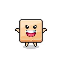 the illustration of cute pizza box doing scare gesture vector