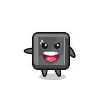 keyboard button cartoon with very excited pose vector