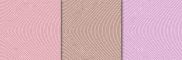Set of abstract curve round lines pattern. Trendy color stripes texture collection design. Can use for cover, poster, banner. Vector illustration
