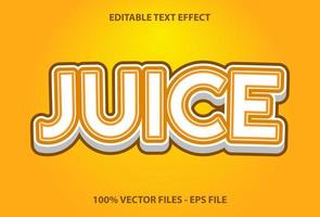 efecto de texto de jugo con color naranja. diseño para plantilla y editable vector