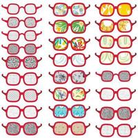 lentes de sol de diferentes diseños vector