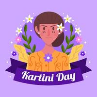 concepto del día de kartini vector