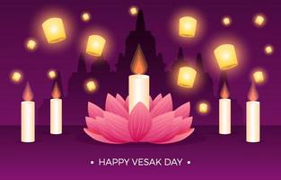 colorida fiesta de vesak vector