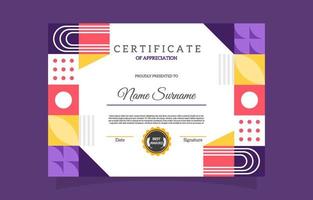 Abstract Colorful Seminar Certificate Template vector