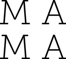 tipografía minimalista mamá vector