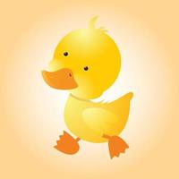 little duck character vector design