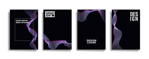 black gradient color background cover design. modern background design with dark color vector
