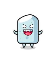 illustration of evil chalk mascot character vector