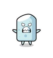 wrathful expression of the chalk mascot character vector