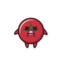 the dead morocco flag mascot character vector