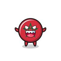 illustration of evil morocco flag mascot character vector