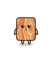 the bored expression of cute plank wood characters vector