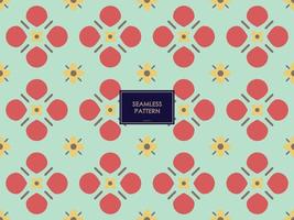 COLORFUL BATIK PATTERN WITH SIMPLE SHAPES. BATIK SEAMLESS PATERN VECTOR