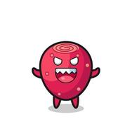 illustration of evil prickly pear mascot character vector