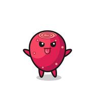 naughty prickly pear character in mocking pose vector
