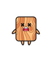 the dead plank wood mascot character vector