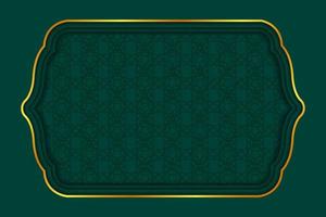 Realistic ramadan kareem background in green papercut style vector
