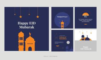 diseño de publicaciones en redes sociales de ramadán. una buena plantilla para publicidad en las redes sociales. perfecto para publicaciones en redes sociales, antecedentes y anuncios web en Internet. vector