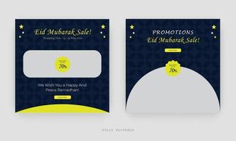 diseño de publicaciones en redes sociales de ramadán. una buena plantilla para publicidad en las redes sociales. perfecto para publicaciones en redes sociales, antecedentes y anuncios web en Internet. vector