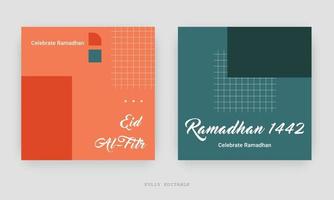 Ramadan Social Media Post design. A good template for advertising on social media. Perfect for social media posts, background, and web banner internet ads. vector