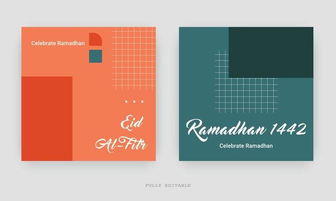 Ramadan Social Media Post design. A good template for advertising on social media. Perfect for social media posts, background, and web banner internet ads.