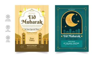 Ramadan Kareem Flyer. Ramadan Kareem set of posters or invitations design. decorative retro greeting card or invitation layout design vector