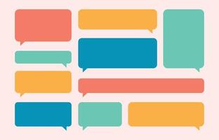 Simple Flat Mobile Chat Bubbles Template vector