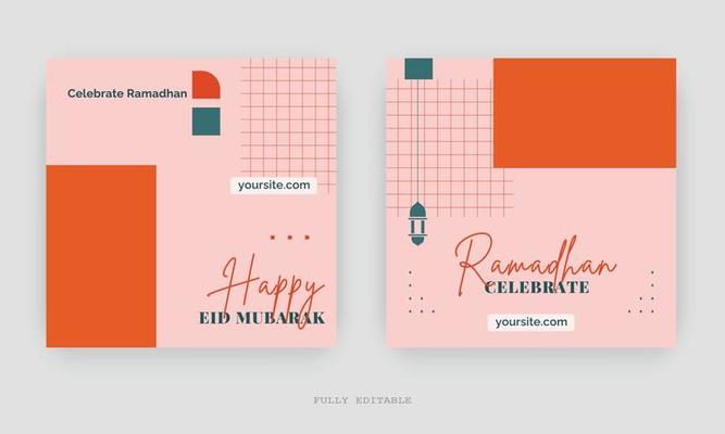 Ramadan Social Media Post design. A good template for advertising on social media. Perfect for social media posts, background, and web banner internet ads.