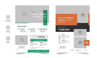 Real State Business Flyer Template - Home Selling Advertisement. Editable Flyer Template, Brochure Design, Real Estate Trifold Brochure or a4 size flyer. vector