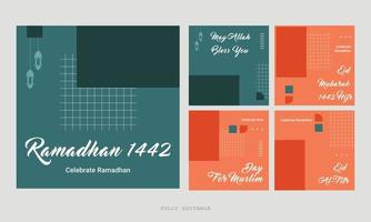 Ramadan Social Media Post design. A good template for advertising on social media. Perfect for social media posts, background, and web banner internet ads. vector