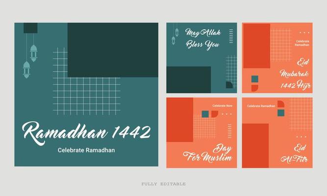 Ramadan Social Media Post design. A good template for advertising on social media. Perfect for social media posts, background, and web banner internet ads.