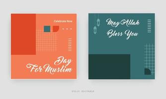 Ramadan Social Media Post design. A good template for advertising on social media. Perfect for social media posts, background, and web banner internet ads. vector