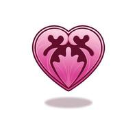 Template love ornament icon vector