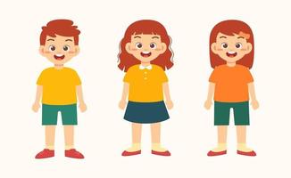 smiling boy and girl kids concept vector