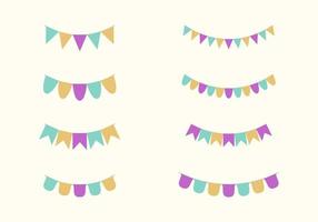 set of party banner vector