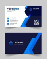 plantilla de diseño de tarjeta de visita creativa moderna azul. diseño de tarjeta de visita moderna de forma única. vector