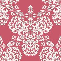 Elegant white vintage ornament on a pink background seamless pattern. Islamic ornament decorative texture. Pink, white color. Islamic ornament decorative texture. Pink, white color. vector