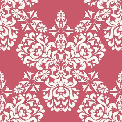 Elegant white vintage ornament on a pink background seamless pattern. Islamic ornament decorative texture. Pink, white color. Islamic ornament decorative texture. Pink, white color.