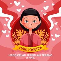 Selamat Hari Kartini Background vector