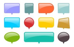 Simple Colorful Gradient Bubble Chat Template Set vector