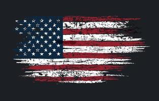 Abstract Distressed American Flag vector