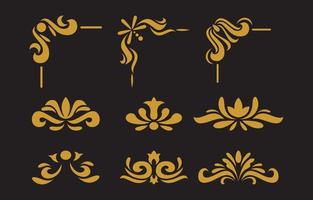Gold Border and Decorative Frame vector