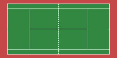 Tennis court top view, Green tennis court background vector