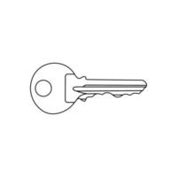 Key Outline Icon Illustration on Isolated White Background Suitable for Privacy, Lock, Security Icon vector