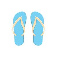 Flip Flops Flat Illustration. Clean Icon Design Element on Isolated White Background vector